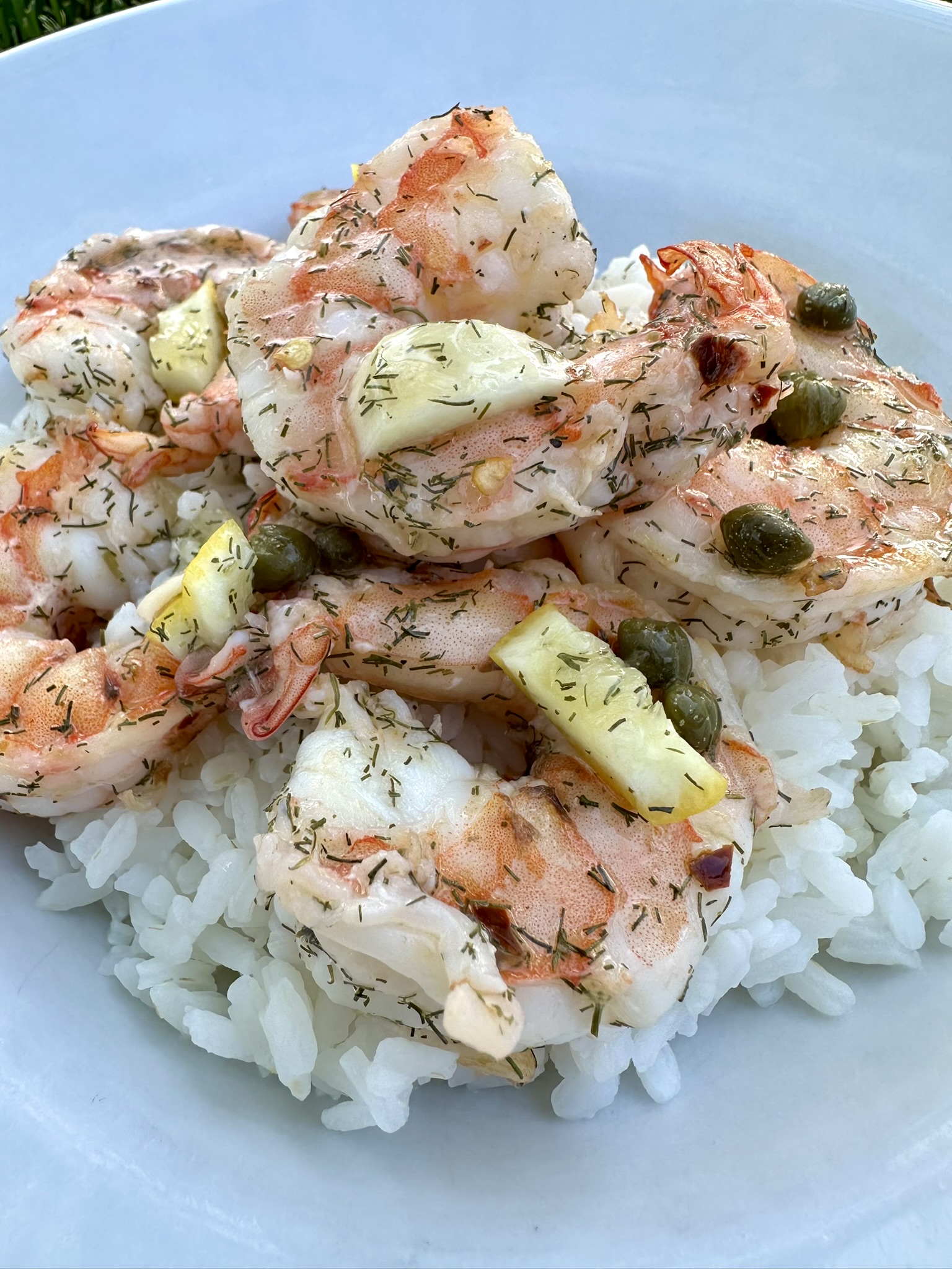  Sautéed Shrimp and Lemon Caper Dressing